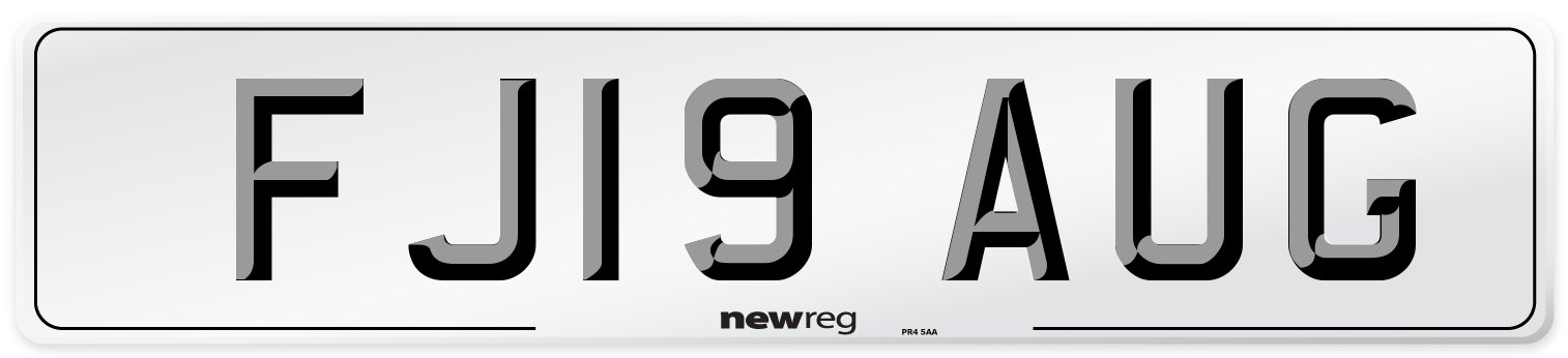 FJ19 AUG Number Plate from New Reg